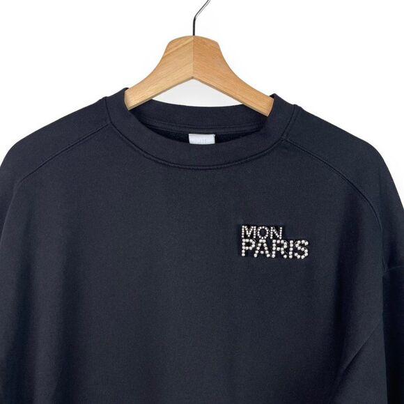 H&M Mon Paris Embellished Graphic Sweatshirt - Picture 8 of 12